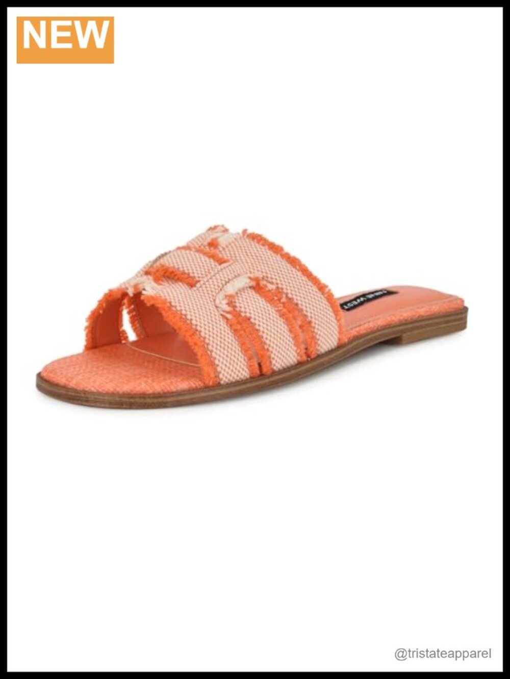 Nine West Germanny Women's Slip-On Block Heel Sandals Textile Open Toe Dress